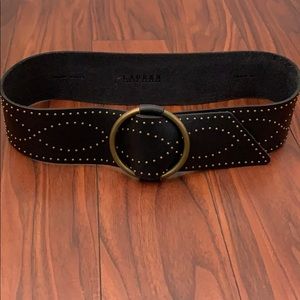 Ralph Lauren wide belt with brass stud details